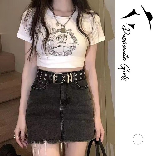 Lovelegis T-Shirt Bouche lèvres Paillettes Vintage années 80 Blanc Rouge Manches Courtes Taille M idée Cadeau Amusante rétro Pop Mode