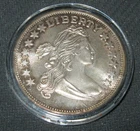 LIBERTY BUST 1 TROY OUNCE (31.1 GRAMS) .999 FINE SILVER ROUND- EAGLE REVERSE