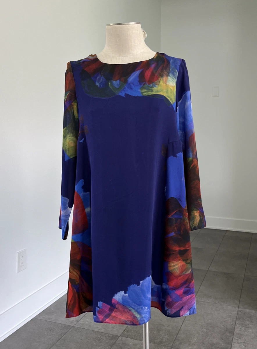 leifsdottir silk dress Anthropologie Leifsdottir Abbey Rose Polka Dot Floral Silk Dress Women 4