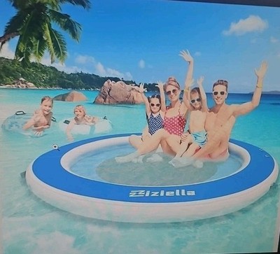 8Ft Water Hammock 8 Inches Thick round Float Ring with Mesh Lake Floats for Adul