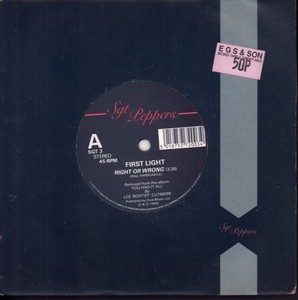 First Light (Dance) Right Or Wrong 7" vinyl UK Sgt Peppers 1990 die cut company