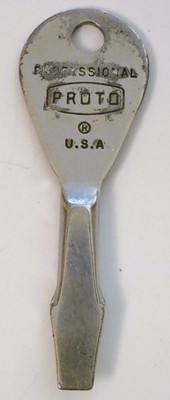 PROFESSIONAL PROTO U.S.A. TOOLS Screwdriver Keyring FOB Advertising VINTAGE