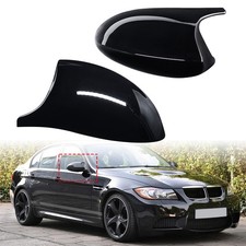 2x Schwarz gl�nzend Au�enspiegel Spiegel Abdeckungen F�r BMW 1er E87,3er E90 E91