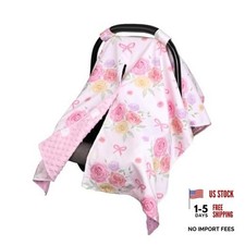 Baby Car Seat Cover for Boys Girls, Winter Infant Carseat Cover for rose