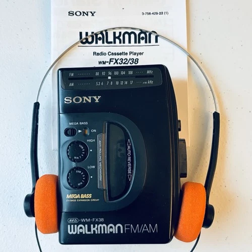 Sony Walkman WM-FX38 Cassette Player & AM/FM Radio - New Belt - Reconditioned