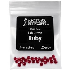3mm Ruby Pearl 25 Pack 3mm, Red
