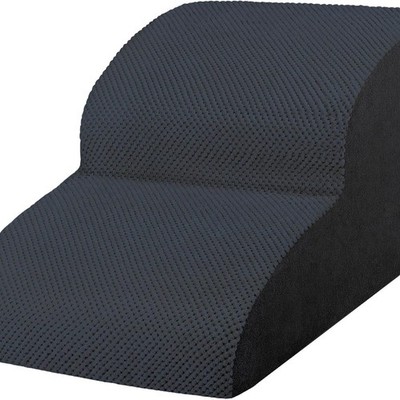 2 Tiers Foam Dog Stairs Non-Slip Ramp Steps Removable Cover for High Bed Couch