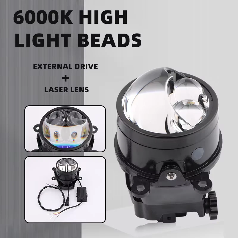 3.0Inch Led Projector Laser Lens Fog Lamp White Light 6000K 4300K H11 HB3 9005 L - Image 3 of 4