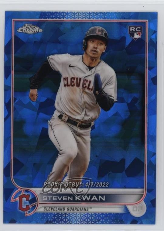 2022 Topps Chrome Update Sapphire Edition Rookie Debut Steven Kwan #US17 1t2u
