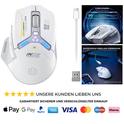 Inphic IN9 Gamingmaus 2,4G Funk 10k DPI RGB Beleuchtung