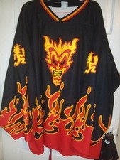 Insane Clown Posse RARE AK Jake Jeckel Flames Design Hockey Jersey Size 3XL