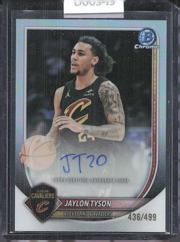 2025-26 Bowman Jaylon Tyson Chrome Auto Autograph Refractor #/499 Cavaliers