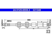Bremsschlauch ATE 24.5125-0555.3 FüR BMW X1