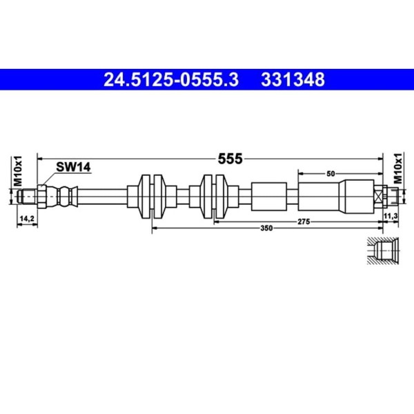 Bremsschlauch ATE 24.5125-0555.3 FüR BMW X1-image