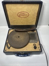 VINTAGE PORTABLE SYMPHONIC RECORD PLAYER MODEL RMA 351 SPINS