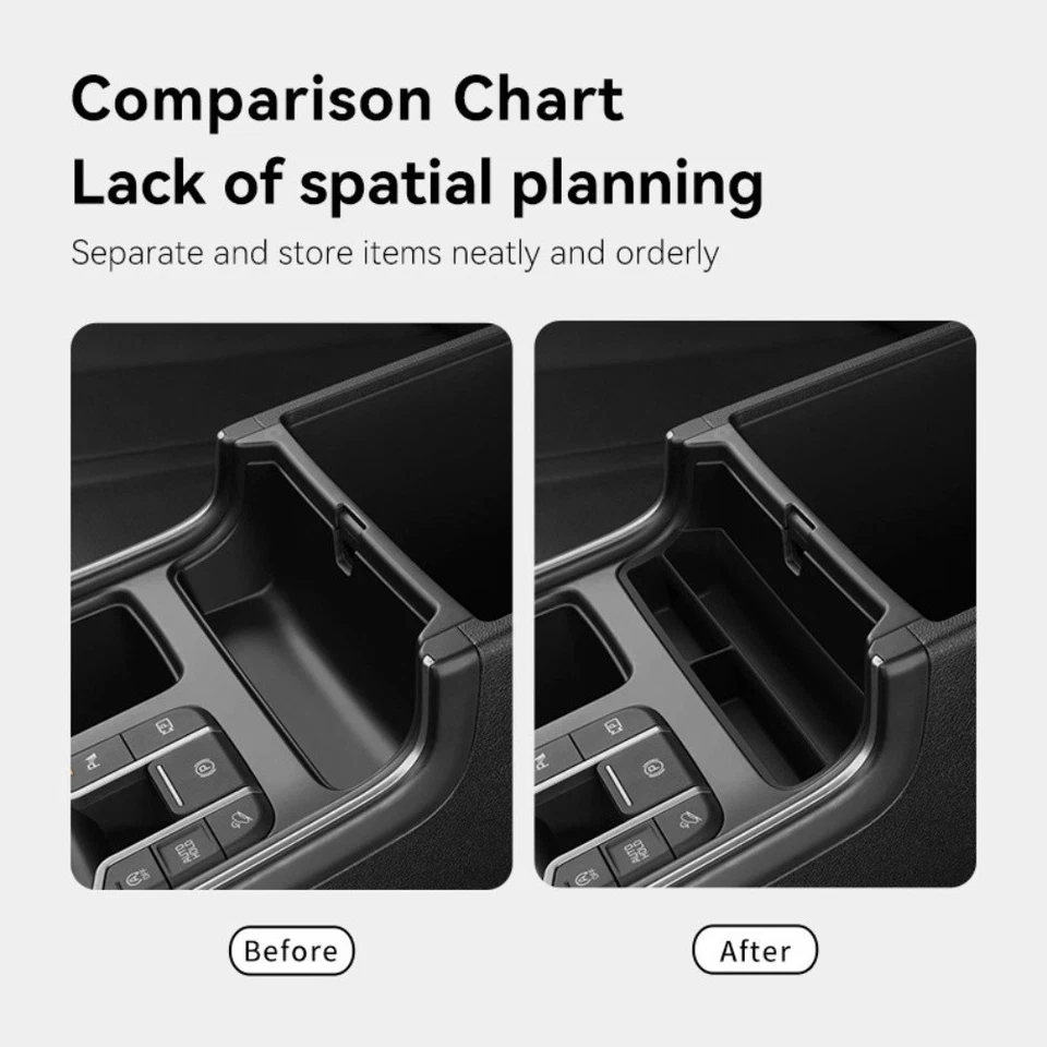 For Kia Sorento 2021-2025 Console Organizer Armrest Tray Maximizes Storage Space - Image 4 of 4