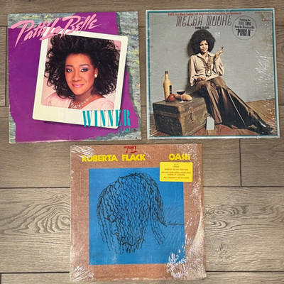 3 LP Record Lot Ladies of R&B & Soul Melba Moore Patti LaBelle Roberta Flack