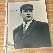 Al Barlick Baseball Autographed Photo Moody's Yesterdays Legends Auth (8*10)