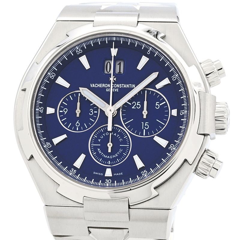 VACHERON CONSTANTIN Overseas Chronograph 49150 Blue Men's Used Watch #71022