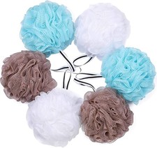 Bath Loofah Shower Sponge Pouf Body Scrubber Exfoliator Scrubber Ball Set of 6 