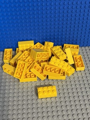 LEGO 2x4 Yellow Plastic Bricks Pieces Bulk Lot of 30 in Bag Parts