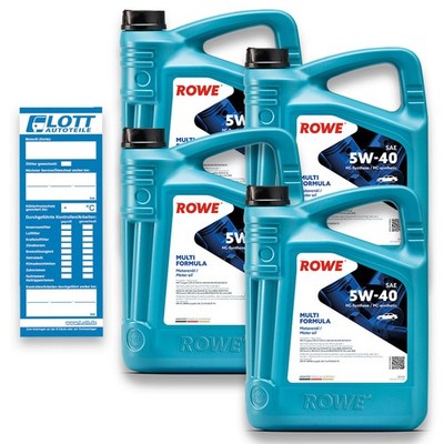 20L ROWE Motoröl Multi Formula 5W-40 MB 229.31 229.51 VW 505 00 505 01 BMW LL-04