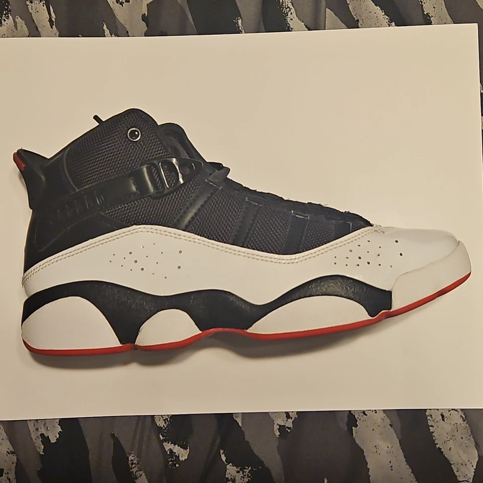 Jordan 6 Rings GS white/black-red Sz 2.5 Youth shoes - Image 4 of 4