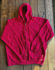 Vintage Red Lee Sturdy Sweats Heavyweight Zip-Up Sweatshirt Large