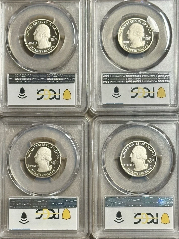 2010-2013 "S" 4 Coin Clad PCGS 69 DCAM Proof ATB National Park Quarter Set 🇺🇸 - Image 4 of 4
