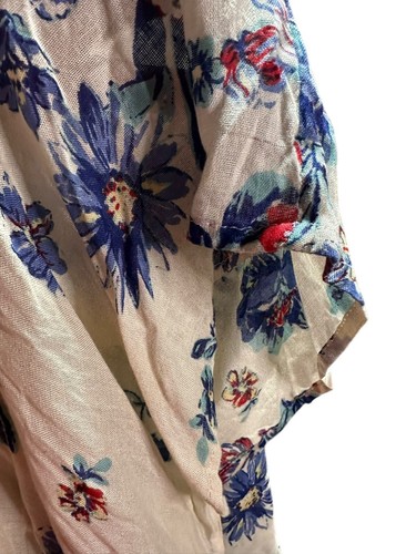 BCBGeneration Women's Kimono Wrap One Size White Floral Sleeve Viscose - Picture 11 of 11