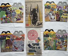 Complete Set of 6 Batman Happy Meal Boxes and Bags - BRAND NEW!!
