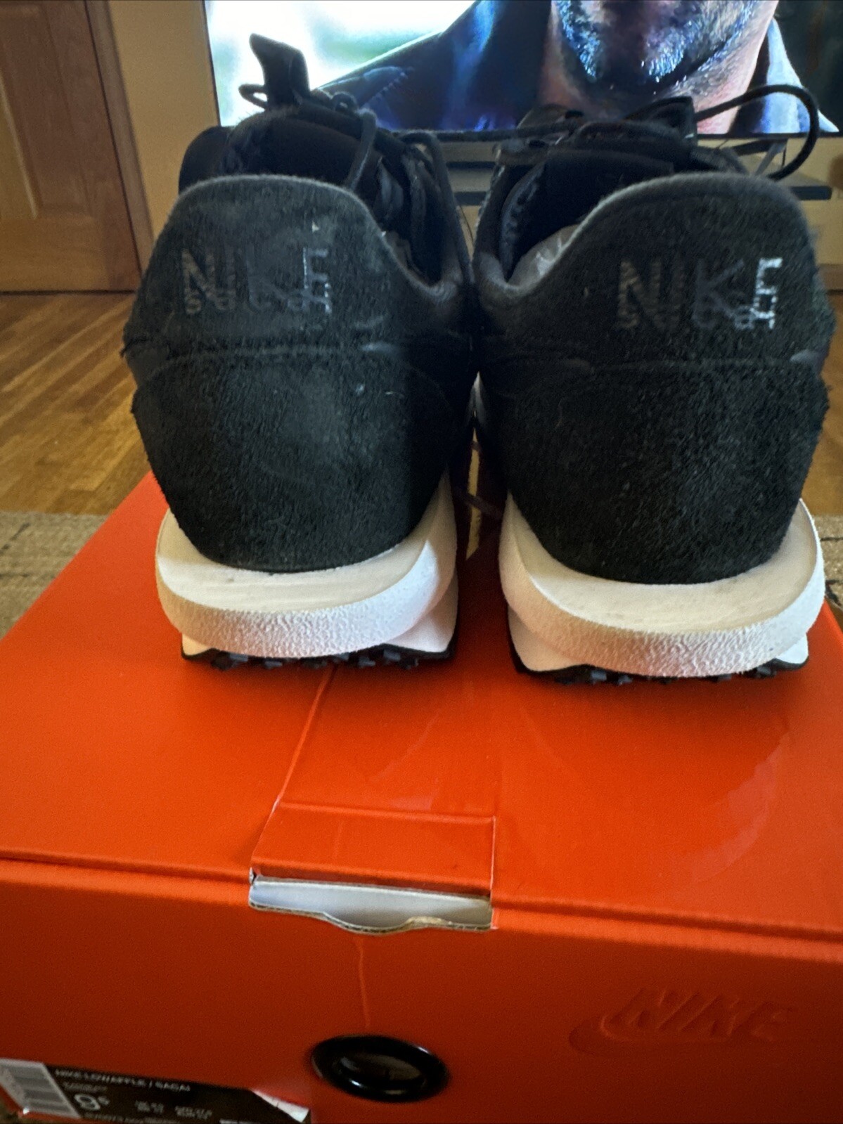 SACAI X NIKE Taglia 9 5 Nike sacai x LDWaffle nylon nero