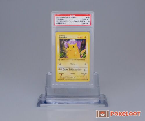 Pokemon *1999 Pikachu Yellow Cheeks 1st Edition GEM MINT * PSA 10 NO BGS CGC