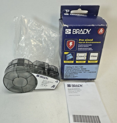 Brady Authentic (M21-7-423) Pre-sized Harsh-Environment Polyester Labels .75''x.5