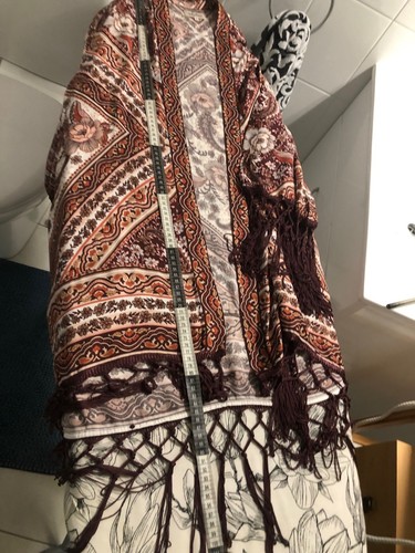FINAL SALE ARNHEM Azalea Kimono Brown Floral Duster Tassel Jacket - Size M/L 🌻 - Picture 15 of 21