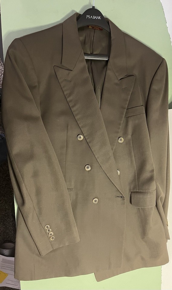 Vtg Corbin & Hart Schaffner & Marx Double Breasted Suits 42R Mens 100