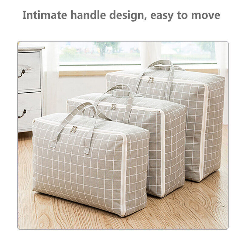 Clothes Quilt Blanket Storage Bag Fabric Organizer Waterproof Zipper