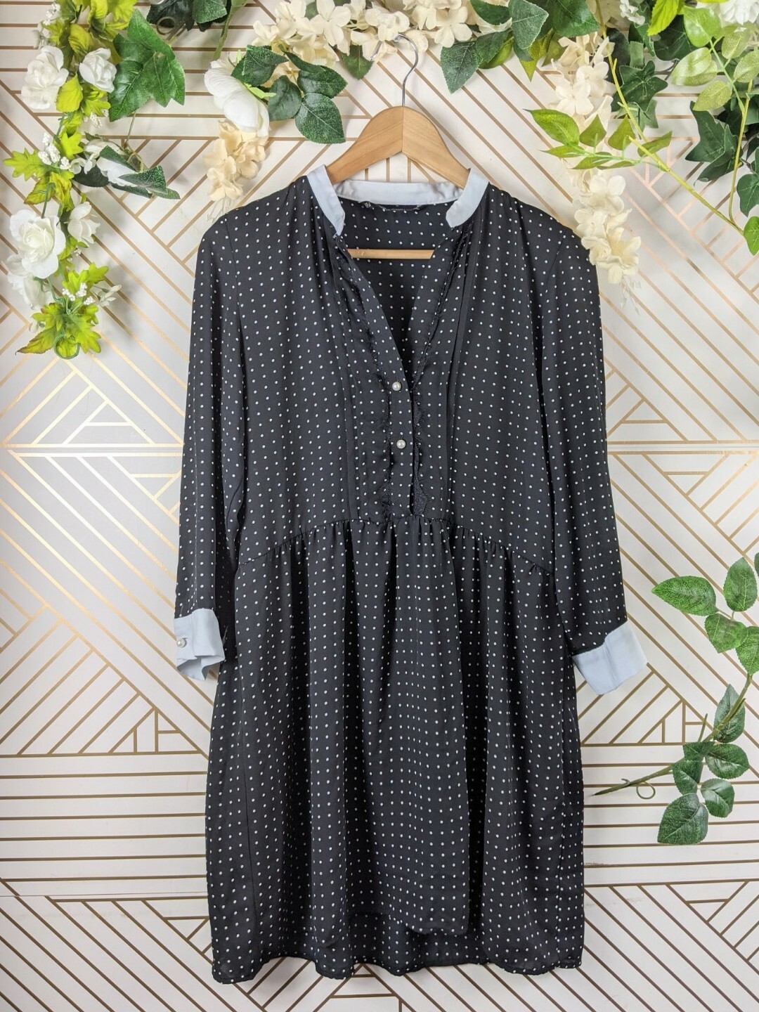polka dot mini dress zara