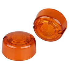 Amber Turn Signal Lens Cover For Harley XL FXD FXR 86-01 FXST 86-99 Dyna Softail