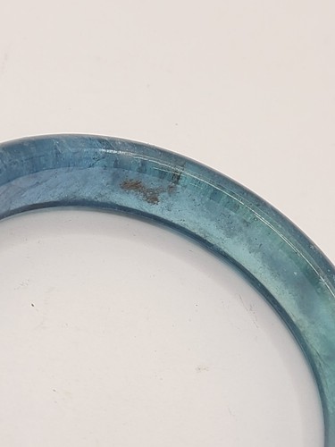 56mm High-grade Deep Sea Blue Aquamarine Bangle Bracelet - Picture 4 of 4