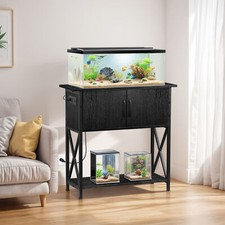 29 Gallon Fish Tank Stand with Power Outlet Tank Stand w/ 2-Tier Storage Shelves