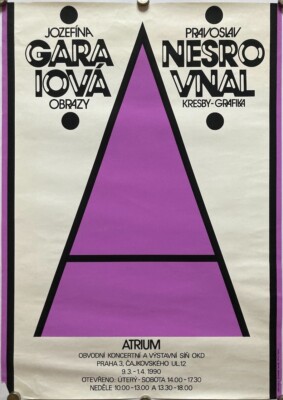 Original Vintage Poster PRAG - AUSSTELLUNG -GALERIE -GRAFIK -GEMÄLDE - 1990