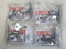 Locking Window Casement Stay Pack of 4 BZP Locks Keys Security Staylock B0975Z