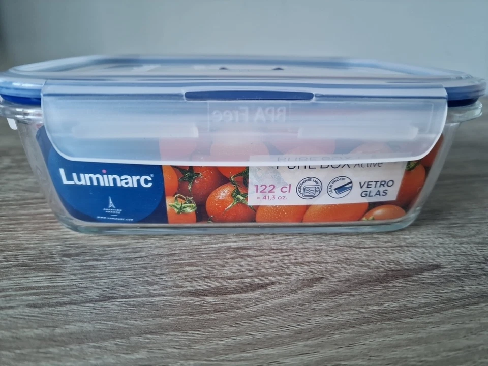 Luminarc 122cl 41.3oz Pure Box Active Glass Freshness Valve Lock Clear Blue - Image 3 of 4