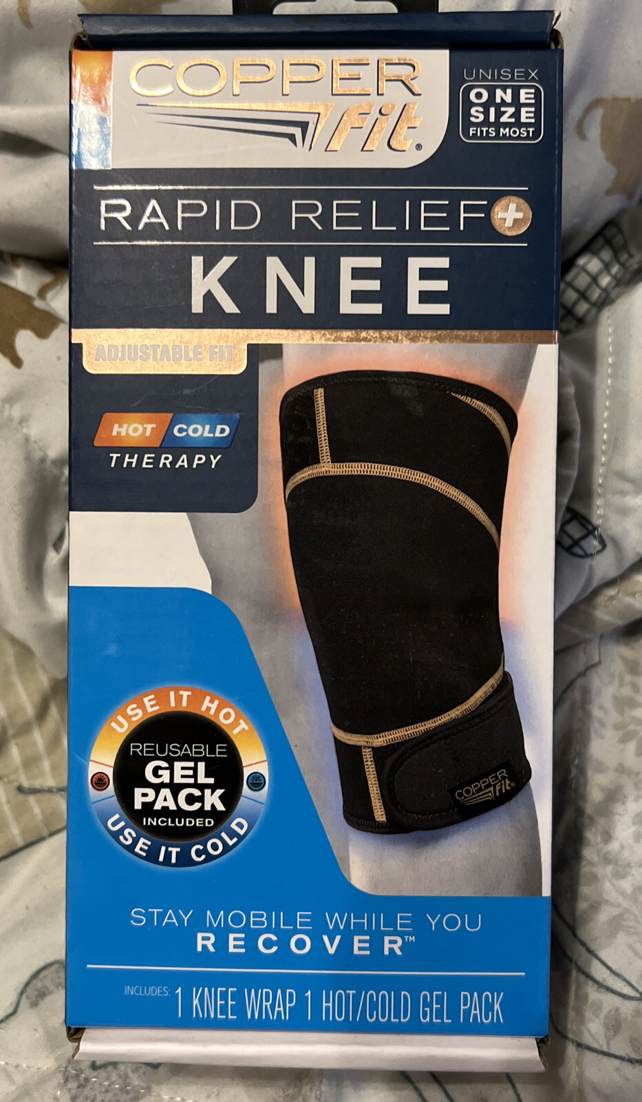 Copper Fit Rapid Relief Knee Hot Cold Therapy Adjustable Wrap One Size Fits Most eBay