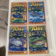 Whataburger Whatapals Lot Of 4 Air Racerz Paper Airplane Kit Hang Gliders