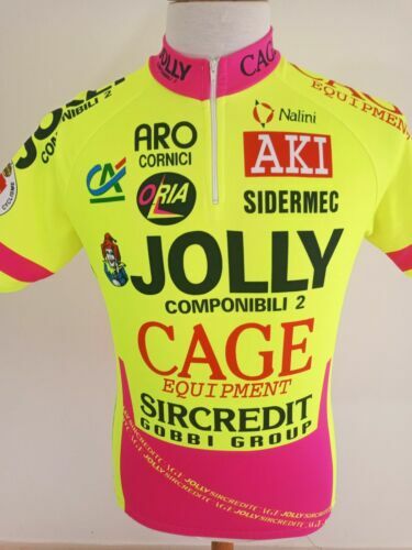 Maillot Cycliste Vintage 1992 Carrera Jeans Tassoni Nalini - Taille 6 - Italie