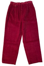 Vintage Eddie Bauer Womens 70s Corduroy Pants High Rise Mom Pleated Thick Sz 14