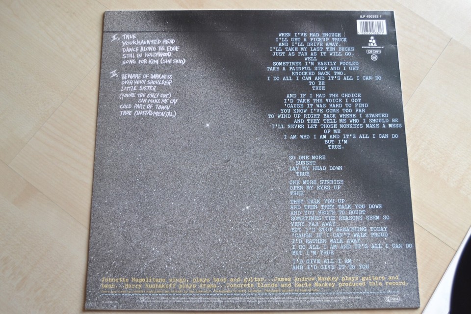 Concrete Blonde , Debütalbum , IRS , NL 1986, Napolitano eBay