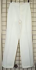 Vintage Pants JCPenney Size S/M 70s Ivory High Waist Straight Leg Light Airy